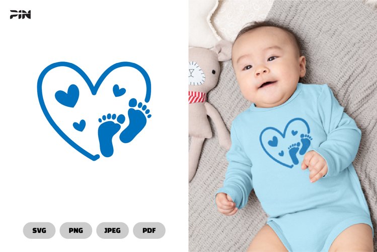 Baby Footprint SVGs Image 17