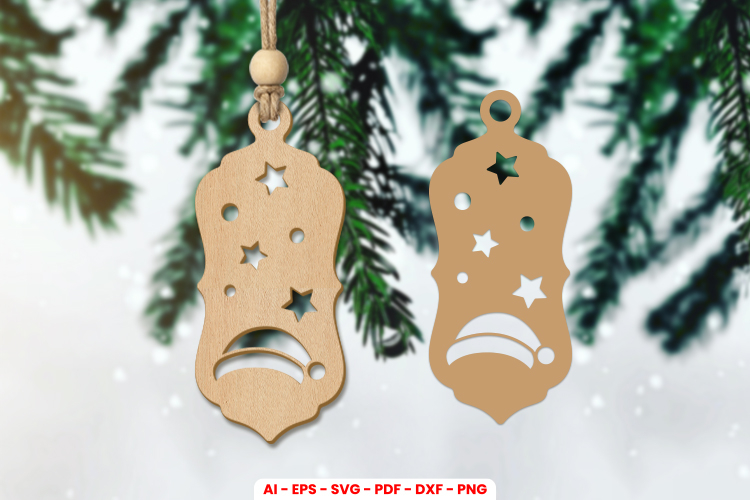 Christmas Gift Tag Laser Cut SVG