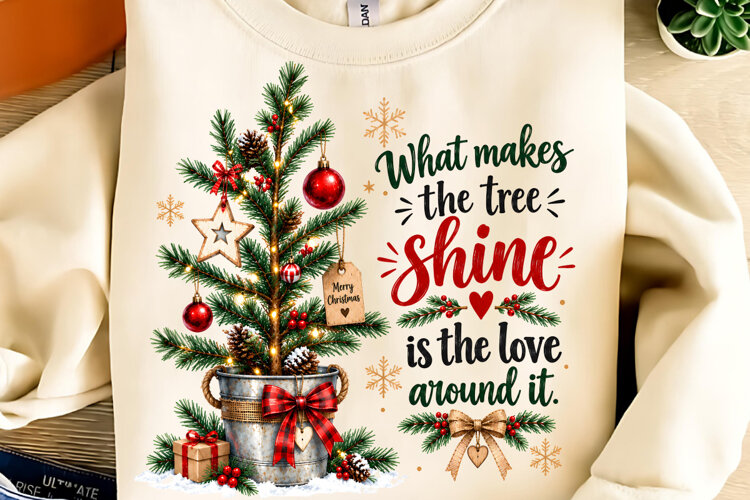 Minimalist Christmas Tree PNG, Rustic PNG, Christmas PNG example image 1