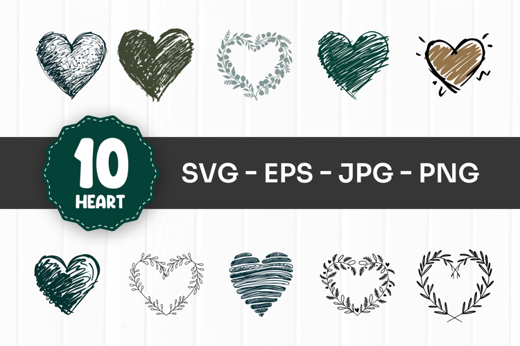 Hand Drawn Hearts Svg Image 23