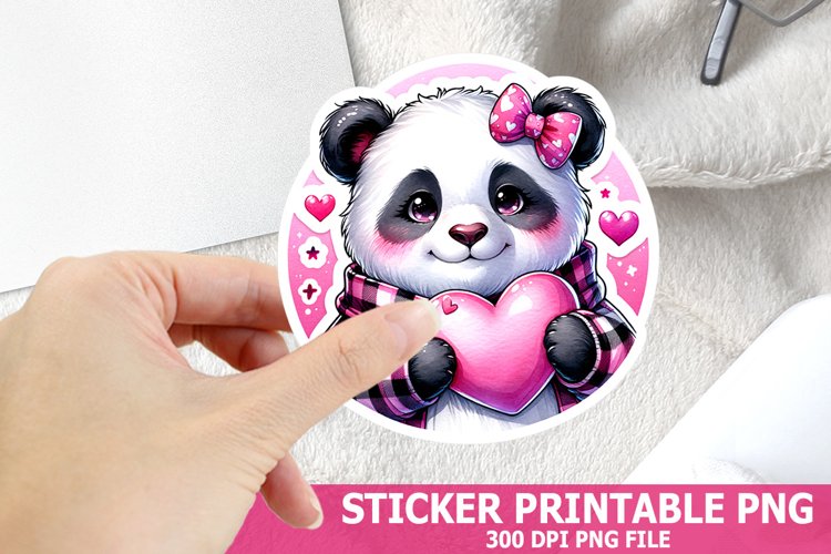 Valentines Day Panda Sticker| Valentines Day Sticker