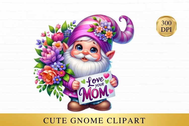 Cute Gnome Clipart Image 6