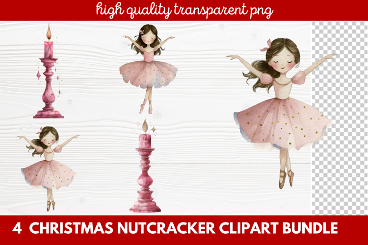 4 Christmas Nutcracker Clipart | Festive Holiday Nutcracker