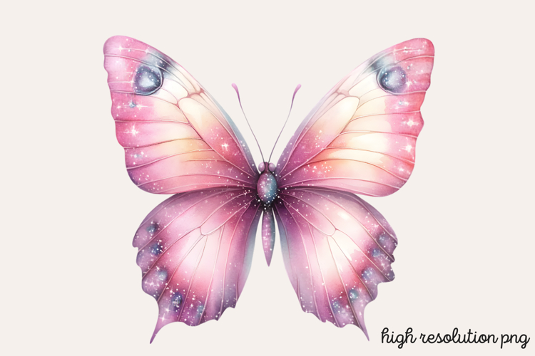 Pink Butterfly Clipart Image 6