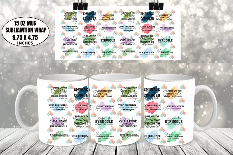 Motivational Mug Wrap Sublimation