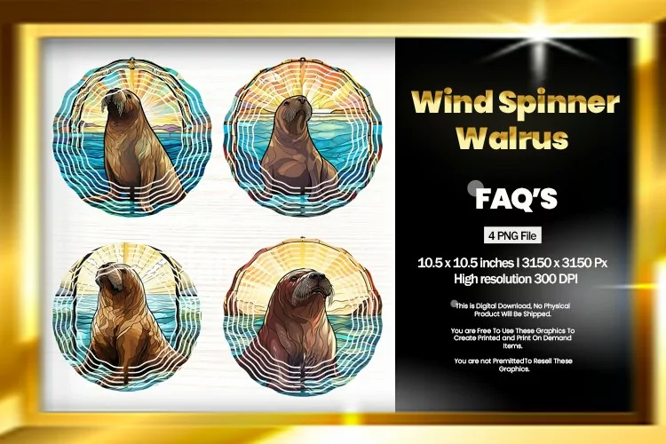 Walrus Wind Spinner Sublimation - 04 Variations