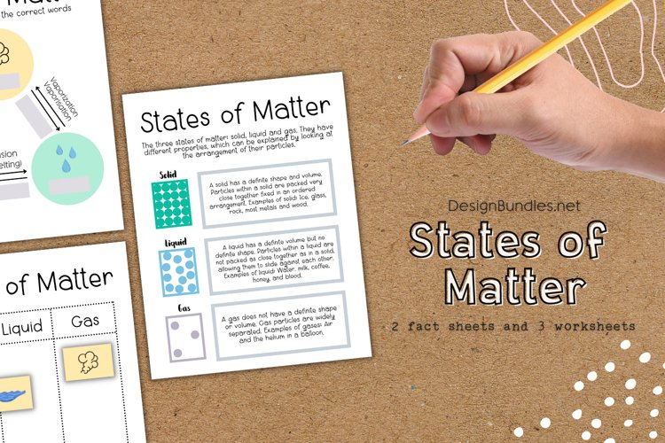 States of Matter Educational Worksheets example image 1