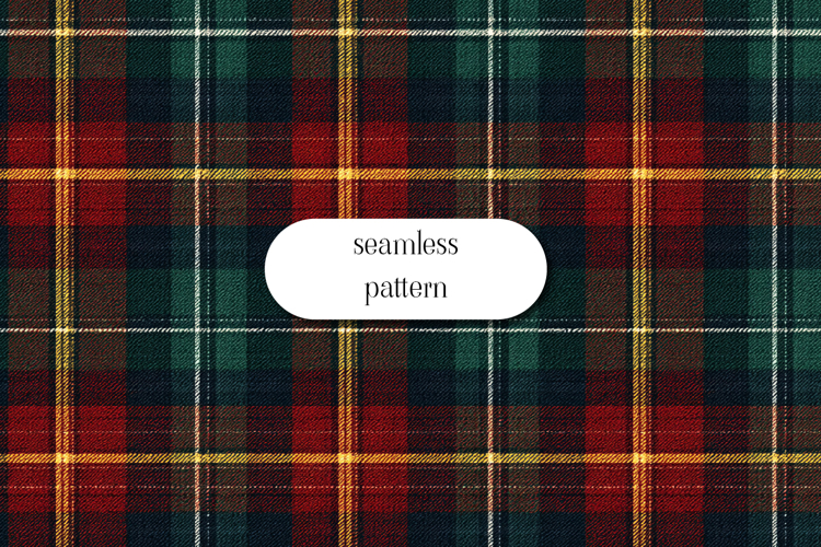 Green Red and Yellow Classic Tartan Seamless Plaid Pattern