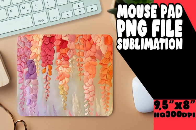 Dynamic 3D Embroidered Floral Sublimation