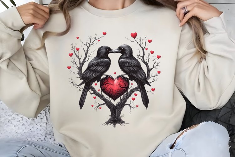 Gothic Valentines Day Clipart PNG