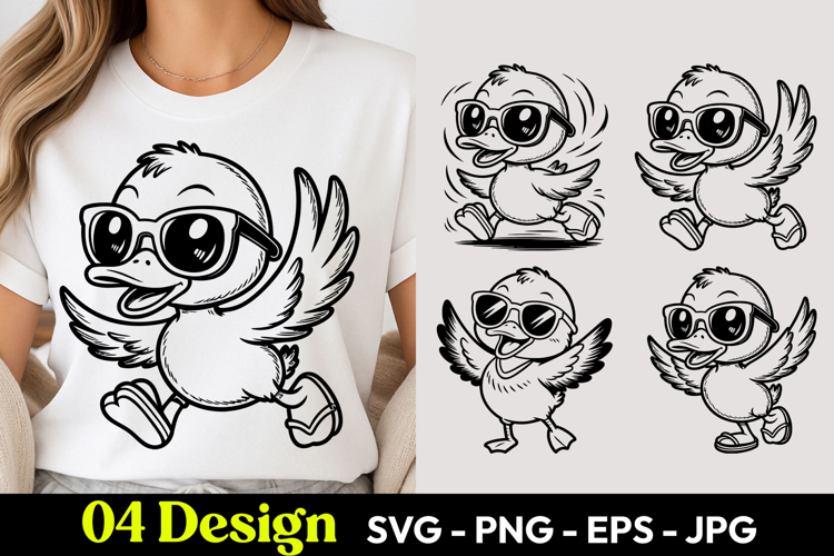 Cute Flying Chick SVG PNG