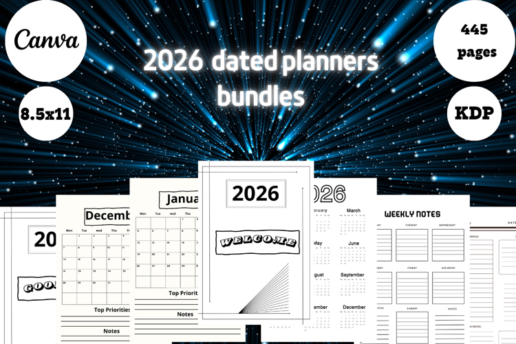best simple 2026 dated planners bundle 4