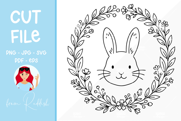 Easter SVG Line Art Cut File