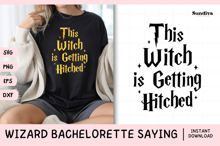 Wizard Bachelorette Party Saying SVG | Getting Hitched example image 1
