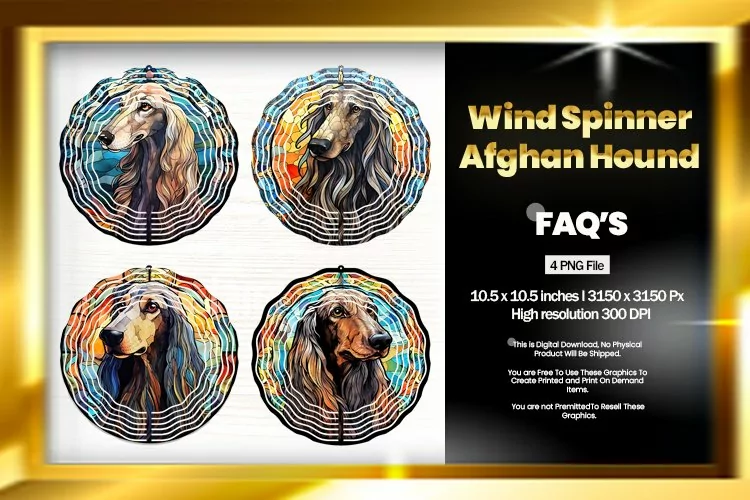 Afghan Hound Wind Spinner Sublimation - 04 Variations