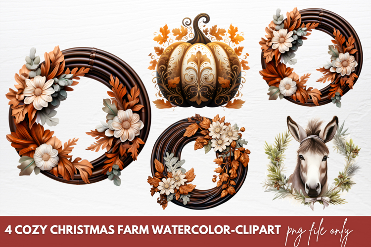 Cozy Winter Animals Clipart Sublimation Animals Clipart
