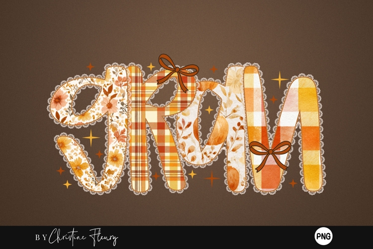 Preppy Floral Fall Gran PNG