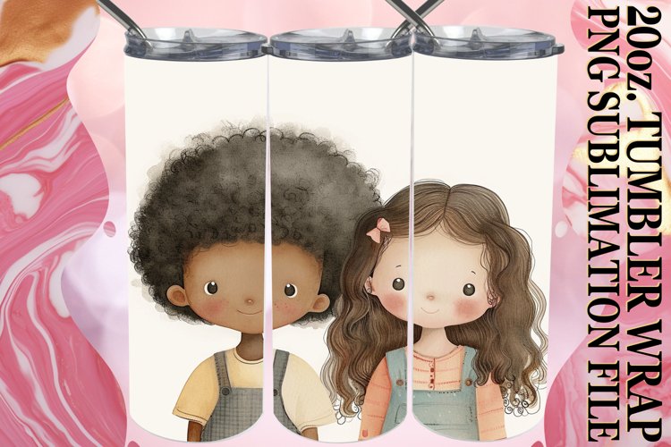Colorful Kids Dream: Watercolor Tumbler Charm example image 1