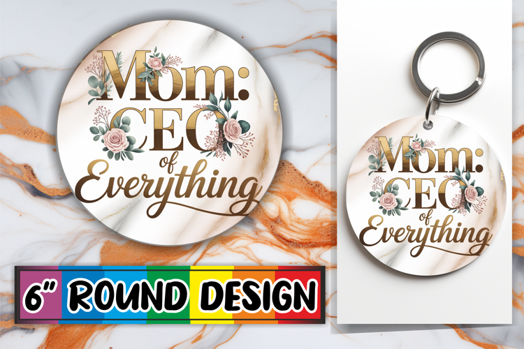 Playful Car Coasters Sublimation, Mothers Day