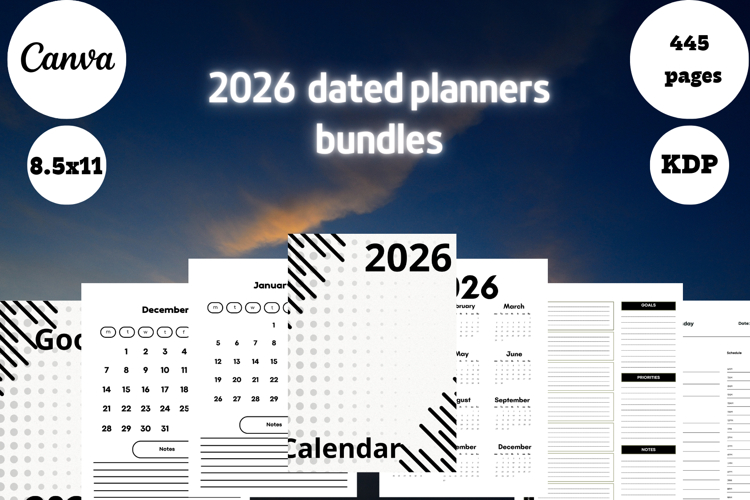 best simple 2026 dated planners bundle 3