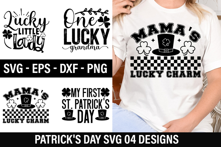 St. Patricks Day SVG Design - One Lucky Grandma