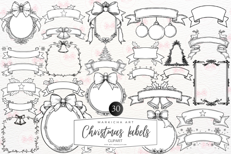 Christmas Labels Clipart