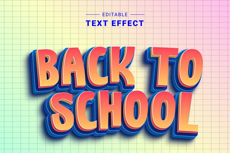 Editable Text Effect for Illustrator. Vector Graphic styles