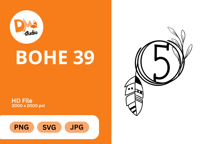 Bohe 39 Monogram - A Modern Boho Lettermark Set