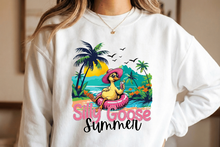 Silly Goose Summer PNG sublimation |Beach & Summer PNG T-Shi