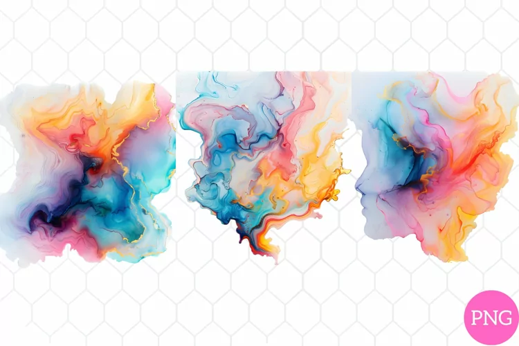 Vibrant Watercolor Splashes Clipart