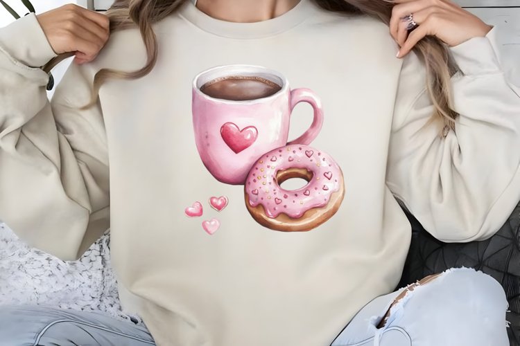 Valentine Coffee Clipart PNG