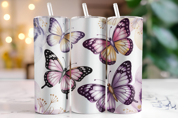 Butterflies Tumbler Wrap | Sublimation | Tumblers