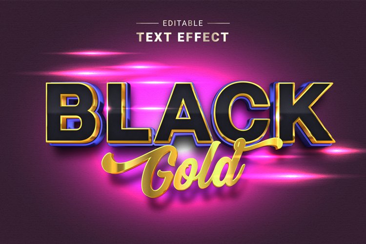 Editable Text Effect for Illustrator. Vector Graphic styles