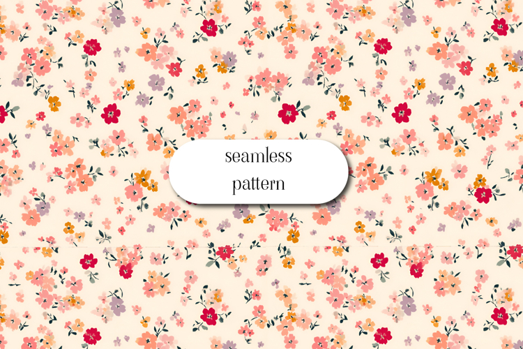 Delicate floral seamless pattern soft pastel flowers