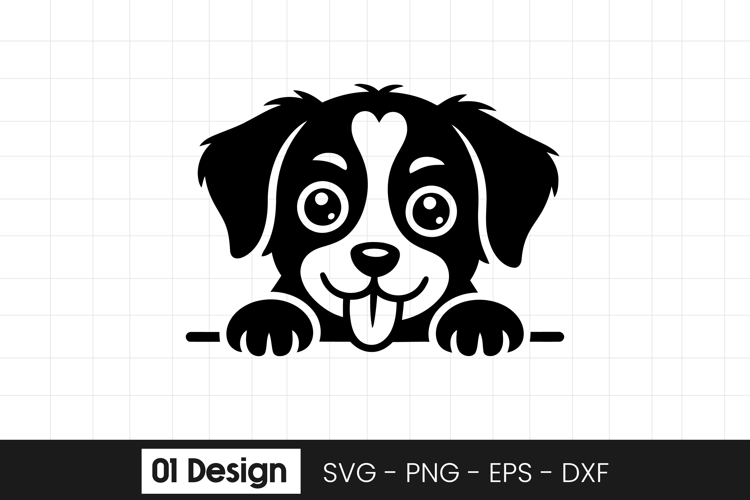 Peeking Dog Svg Image 4