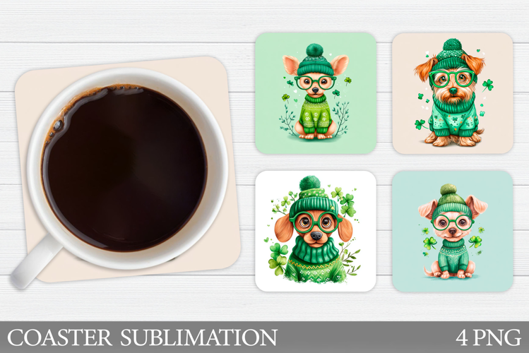 St Patrick Dog Coaster. St Patrick Coaster Sublimation