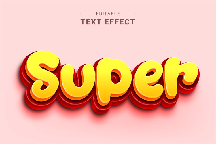 Editable Text Effect for Illustrator. Vector Graphic styles