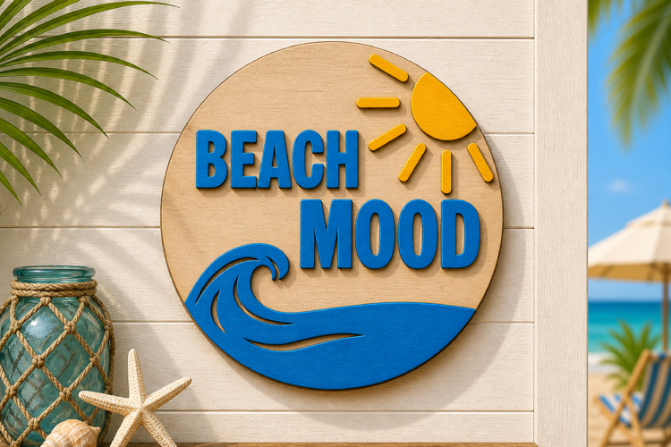 Summer Beach Wall Decor Laser Cut SVG