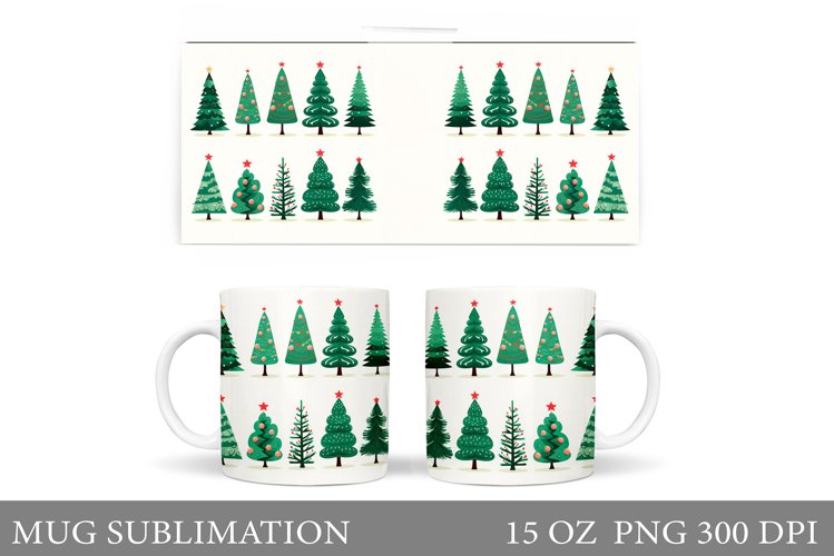 Christmas Tree Mug Sublimation. Christmas Tree Sublimation