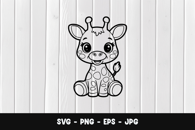 Cute Giraffe Clipart Image 17