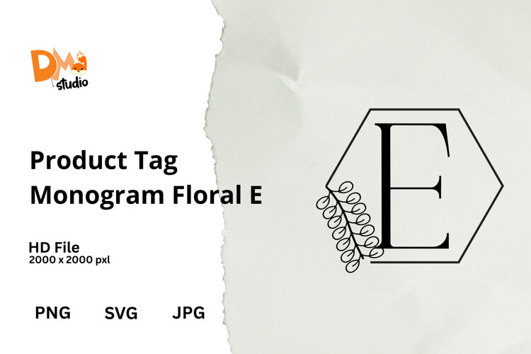 Product Tag Monogram Floral (6058873)