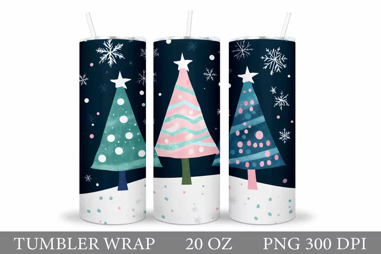 Christmas Tree Tumbler Design. Christmas Tree Sublimation