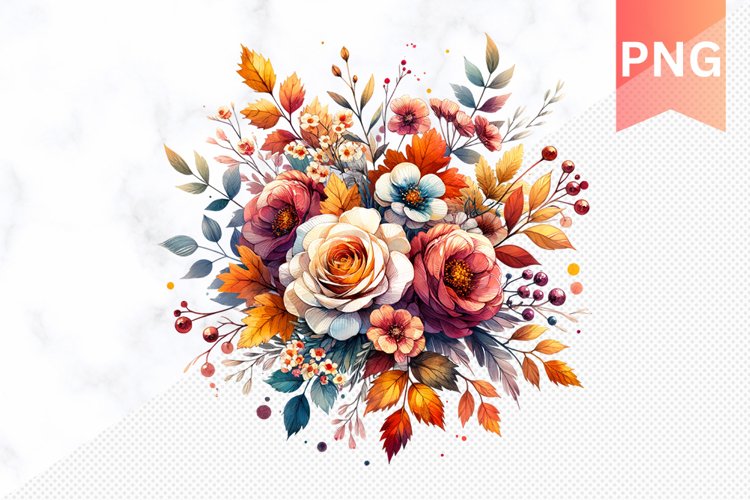 Autumn Botanical Sublimation - Clipart PNG Design
