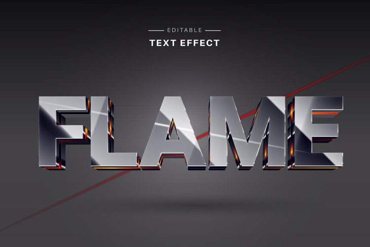 Editable Text Effect for Illustrator. Vector Graphic styles