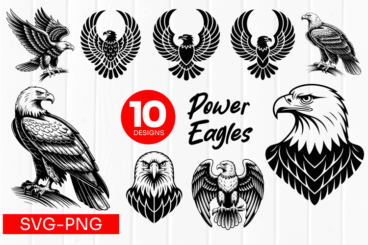 Power Eagle Tattoo SVG PNG