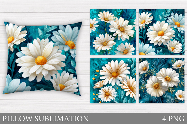 Flowers Pillow Design. Floral Pillow Sublimation