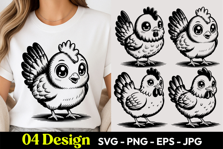 Cute Chicken Clipart Image 3