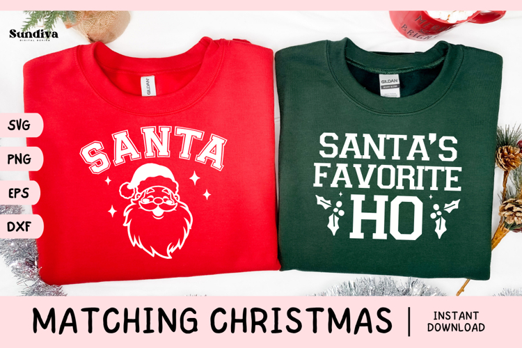 Matching Christmas Quote SVG | Santa - Favorite Ho