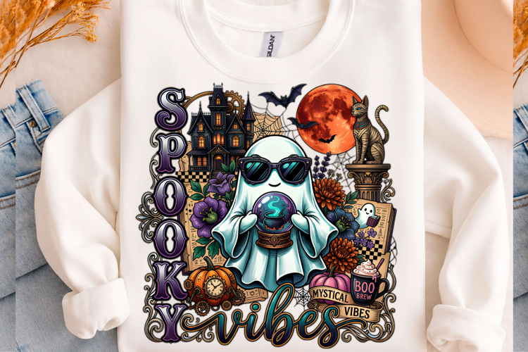 Spooky Vibes Fortune Teller T-shirt Png