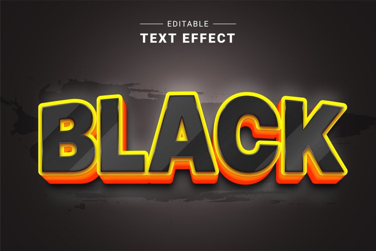 Editable Text Effect for Illustrator. Vector Graphic styles
